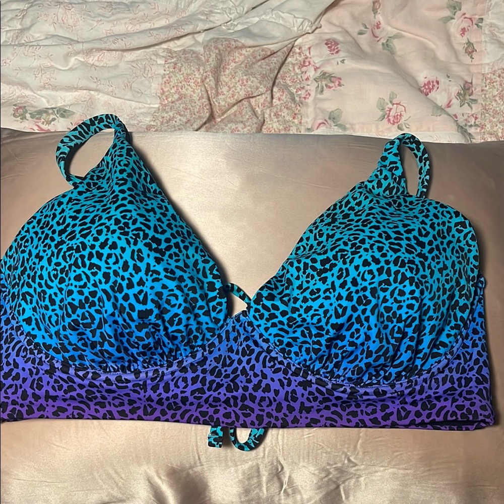 Leopard Print Bikini Top